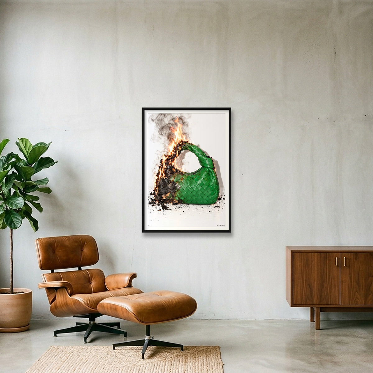 burn Icons - Bottega — 70×100cm, 28×39" Black Frame